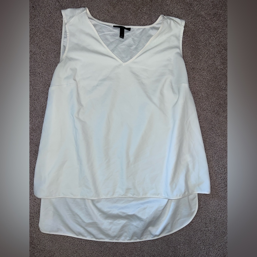 Lane Bryant Cream Sleeveless Blouse